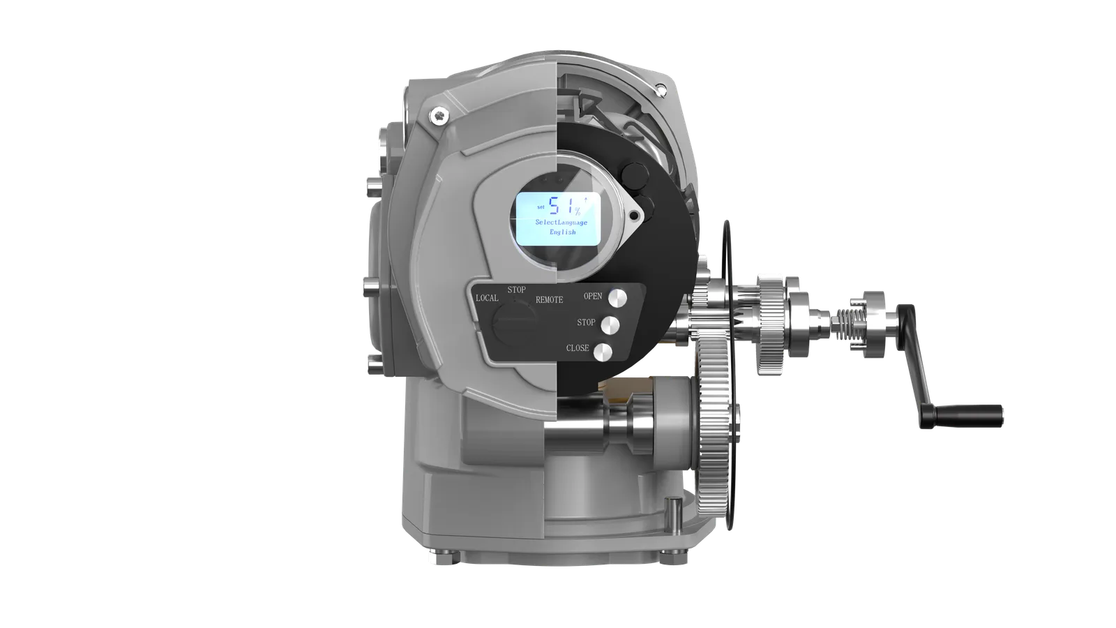 Quarter-turn actuator rendering