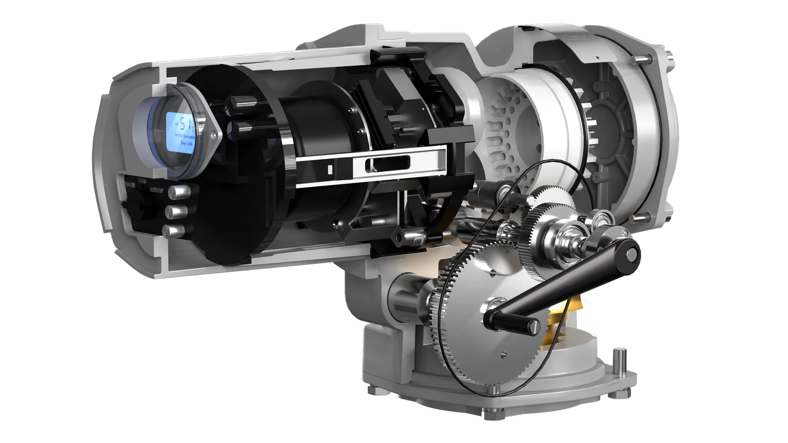 Actuator rendering side view
