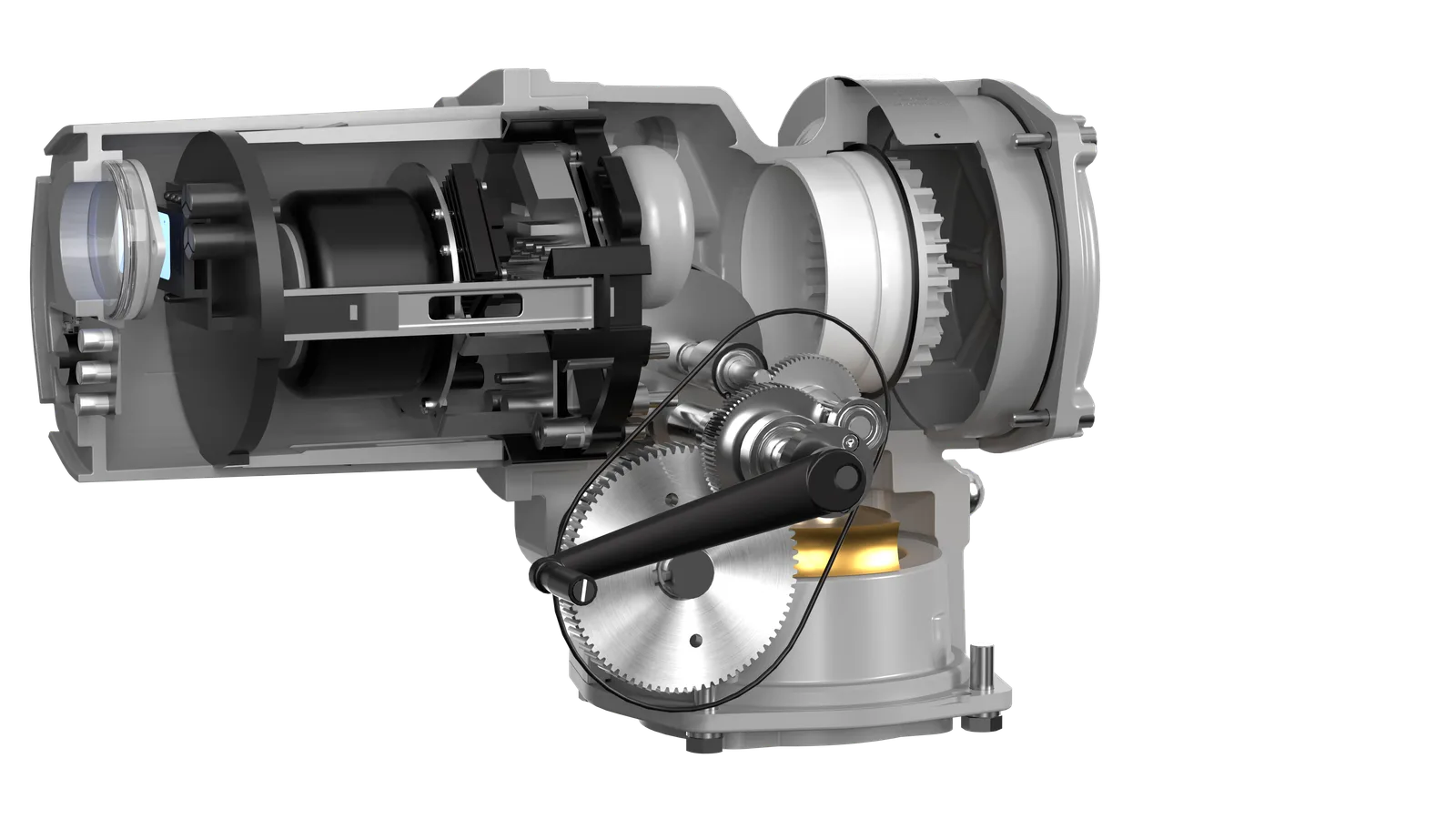 Actuator rendering rear view